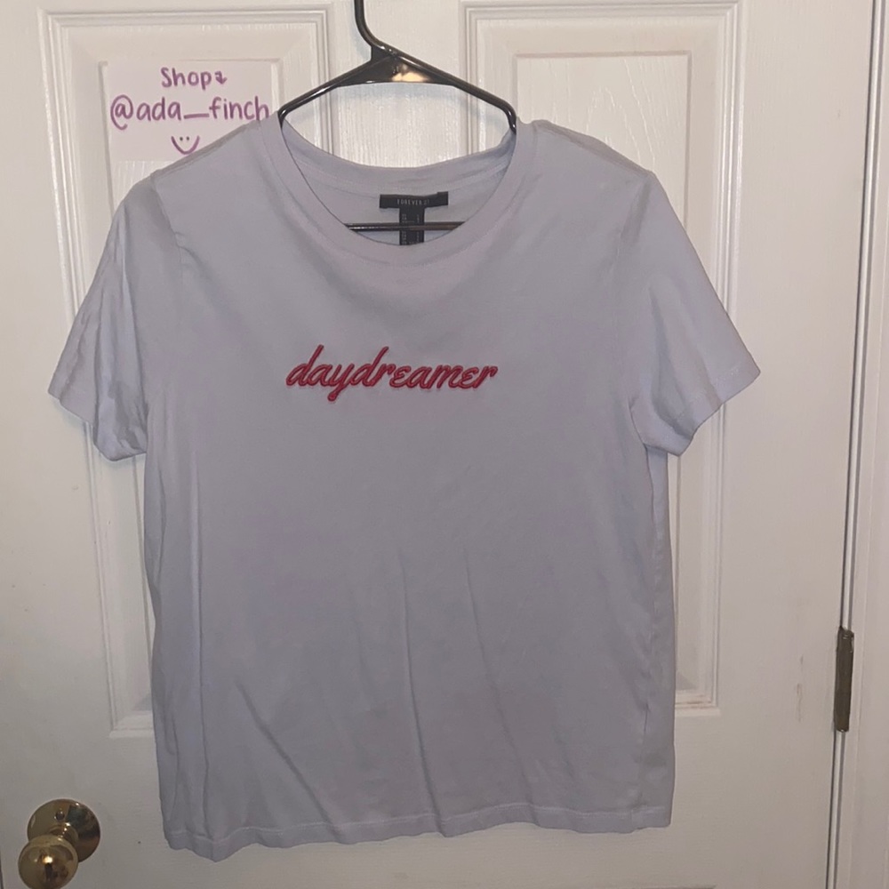Forever 21 light blue daydreamer tee shirt L